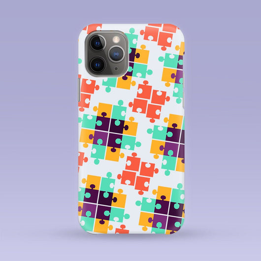 Puzzle Piece iPhone Case - Multiple Case Sizes Available - Puzzle Phone Cover - Puzzle Pattern Phone Case