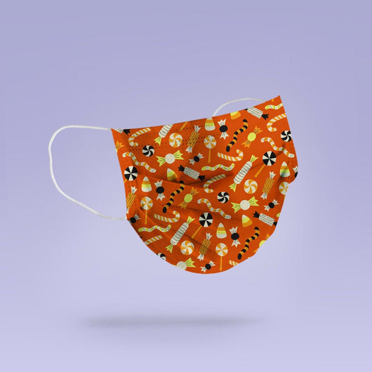 Washable & Reusable Halloween Candy Face Mask Cover - Cute Halloween Candy Face Mask  - Halloween Goth Face Mask Cover