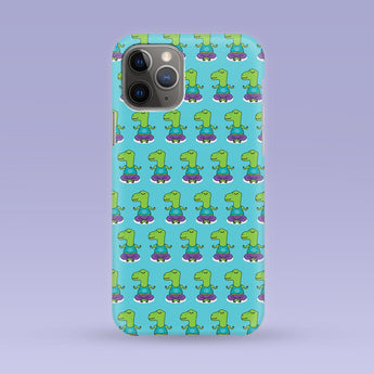 Yoga Dinosaur iPhone Case - Multiple Case Sizes Available - Dinosaur Phone Cover, Durable iPhone Case - Yoga Dino iPhone Case