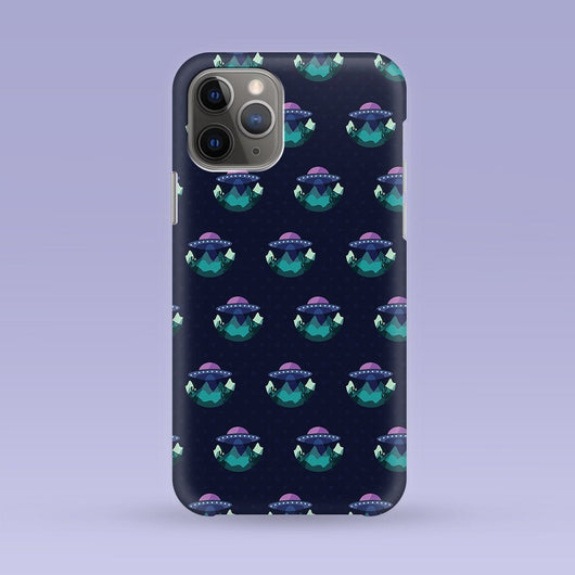 Spaceship Alien iPhone Case - Multiple Case Sizes Available - Spaceship Phone Cover - Alien iPhone Case
